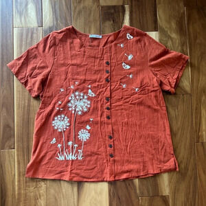 Large Clay Colored Button Down by Cellabie NWT